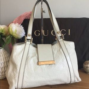 GUCCI Off White Guccissima Bag 👜